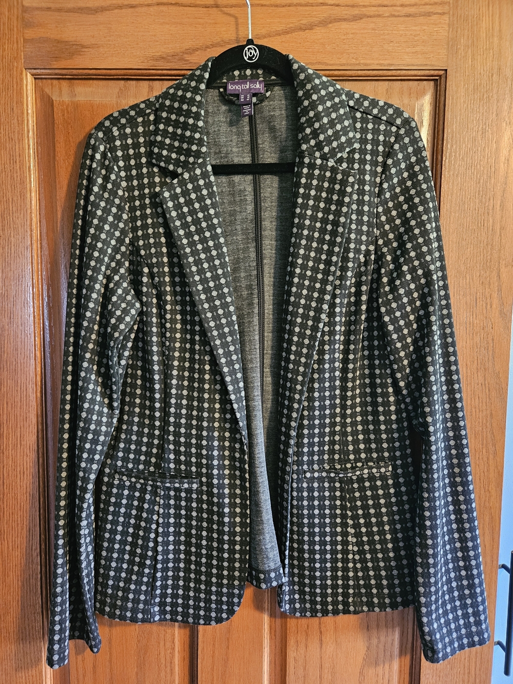 long tall sally Black Dot-Pattern Tailored Blazer